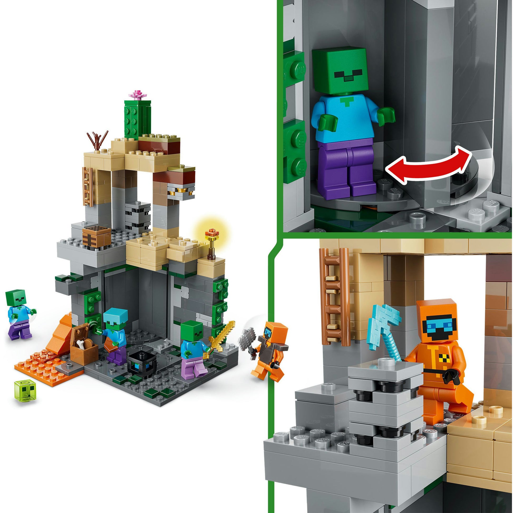 Lego 21587 Minecraft il sotterraneo degli zombi