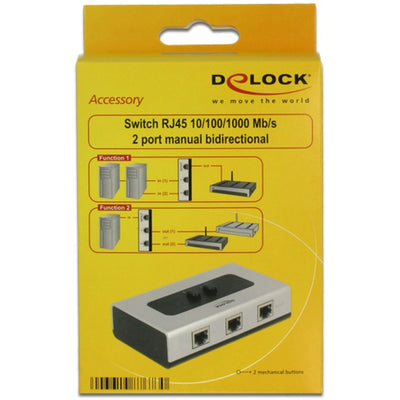 Switch Delock RJ45 10 1000 Mbps 2 Puerto