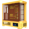 Thermaltake view 600 tg carcasa de torre grande de caramelo de mantequilla (amarillo | 2x USB-A | 1x USB-C | vidrio templado)