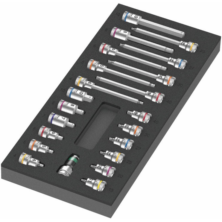 Wera 9723 Inserto schiumoso con Zyklop B 3 8 BI