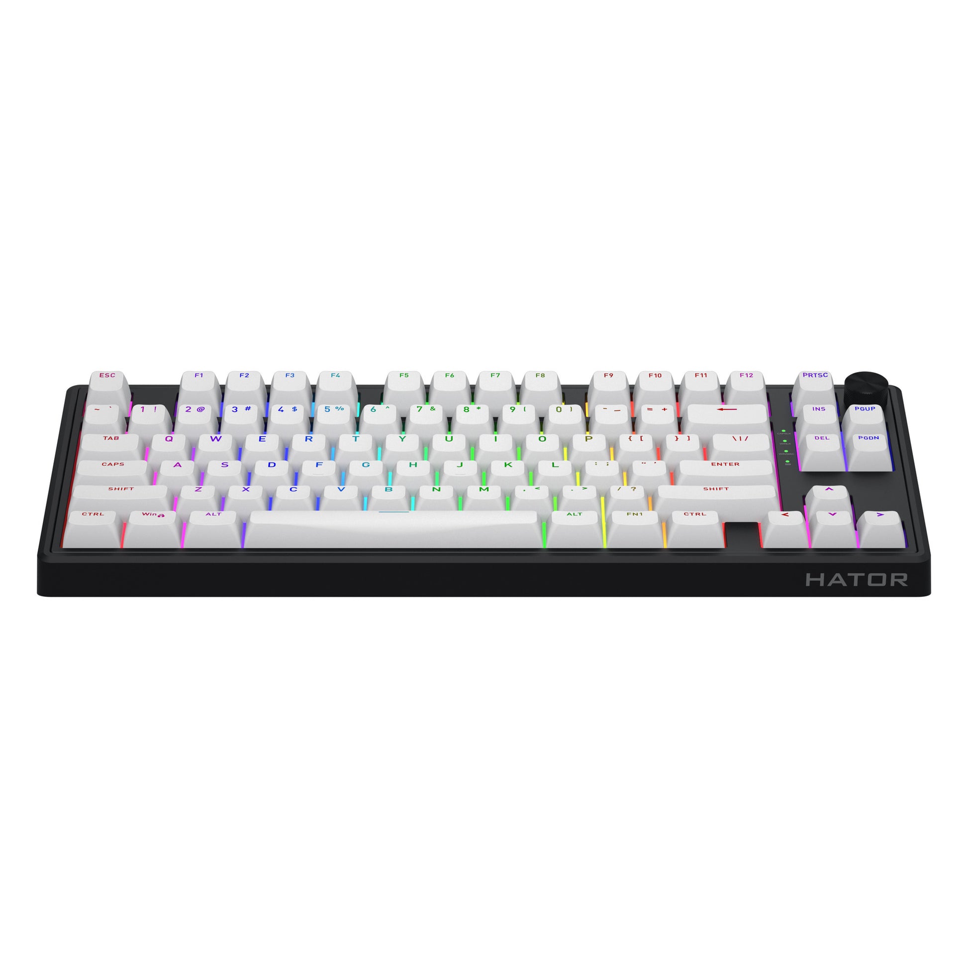 Hator skyfall wireless rgb mechanisch gaming toetsenbord (zwart, us lay-out (qwerty), hator aurum lemon, 80% (tkl), rgb, double shot abs, hot-swap, 2.4ghz | bluetooth | usb-c)