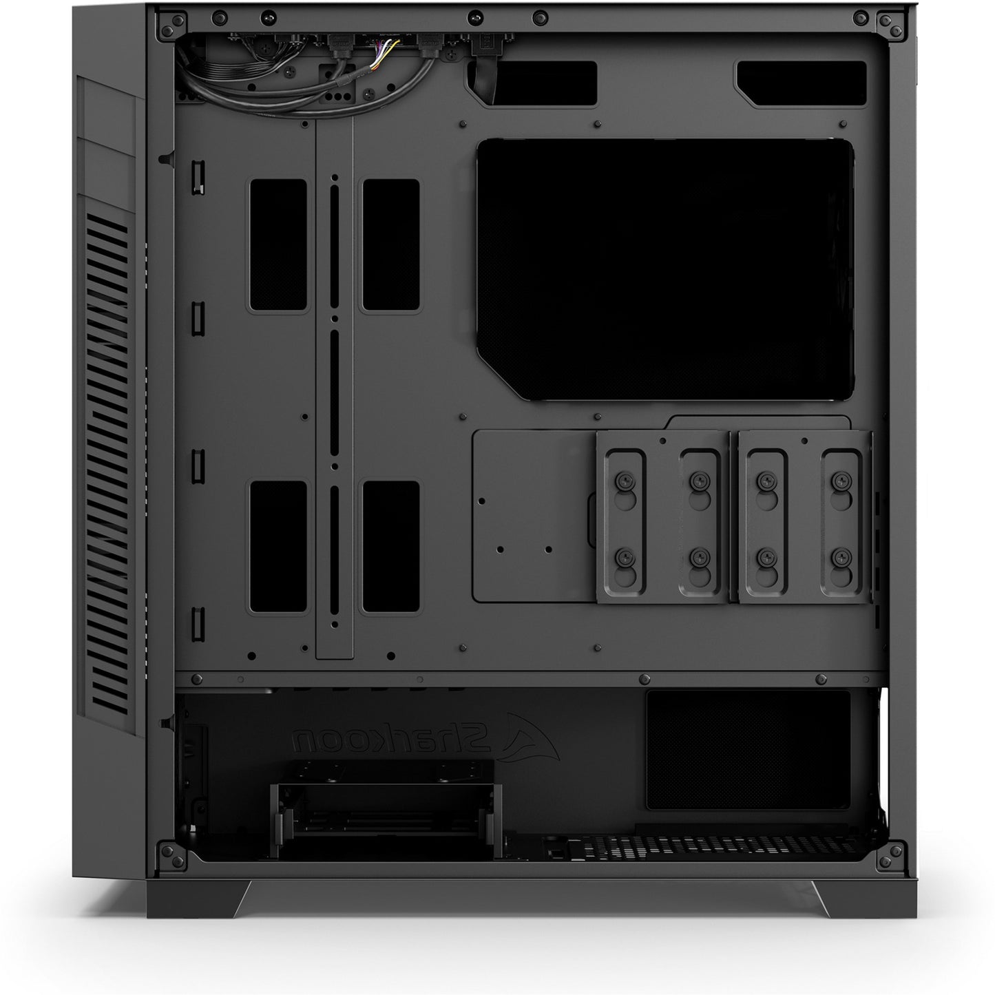 Custodia midi tower silenziosa Sharkoon s25 (nera | 2x USB-A | 1x USB-C)