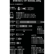 Wera 8100 SA 4 Zyklop Speed ​​Rateset, 1 4 - afbeelding 10