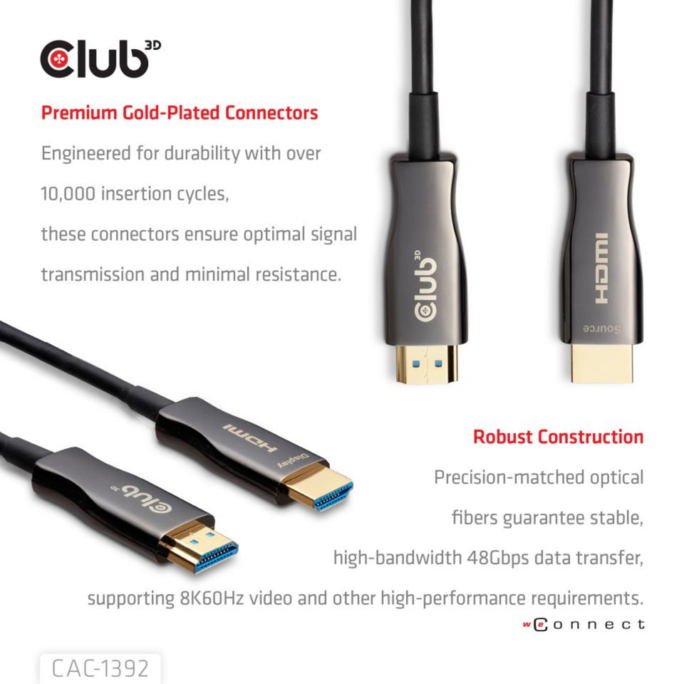 Cavo AOC ibrido HDMI Club 3D 8K60Hz 4K120Hz 30m (Nero)