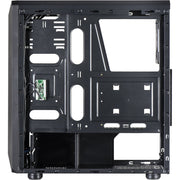 Inter-tech c-3 saphir midi tower behuizing (zwart | 3x usb-a | window) - afbeelding 6