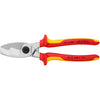 Tijeras de cable de knipex con bordes de corte doble 9516200