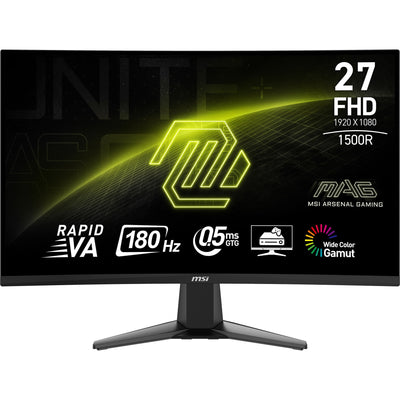 Monitor da gioco curvo Msi mag 27c6f 27 (nero, 2x hdmi, display port, 180 hz)