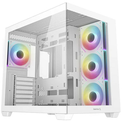 Deepcool CG530 4f midi tower housing (white | 2x USB-A | 1x USB-C | RGB | tempered glass)