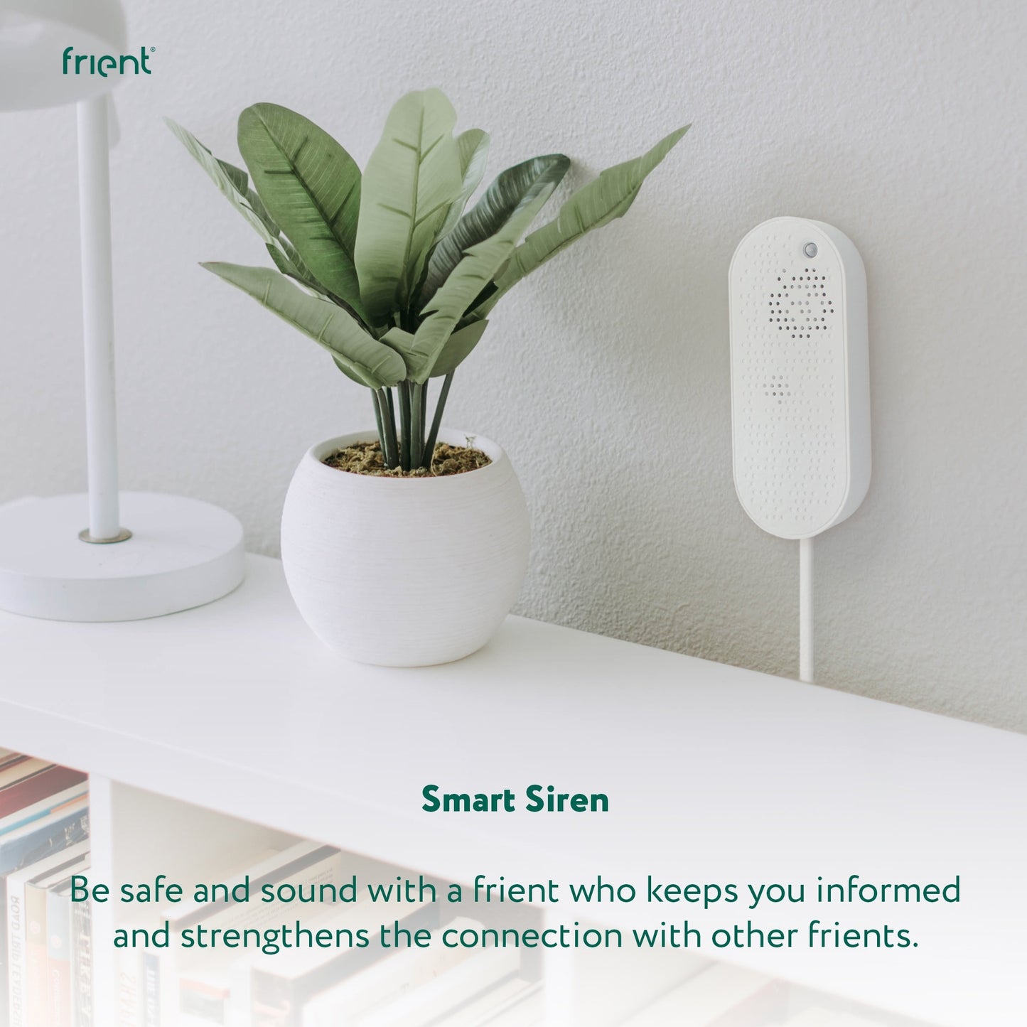 Sirena inteligente Frient, sirena europea (blanca, zigbee 3,0)