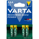 Varta hr03 nimh aaa oplaadbare batterij (4 stuks)