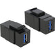 Delock usb-a 3.2 gen 1 keystone module (zwart)