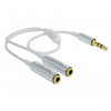 Delock Cable Audio Splitter Stereo Jack maschio 3,5 mm> 2x s