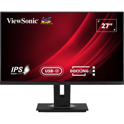 Viewsonic vg2756-4k monitor docking 27 (nero (opaco), 1x HDMI, 1x porta display, USB-C, USB-A, USB-B, audio)