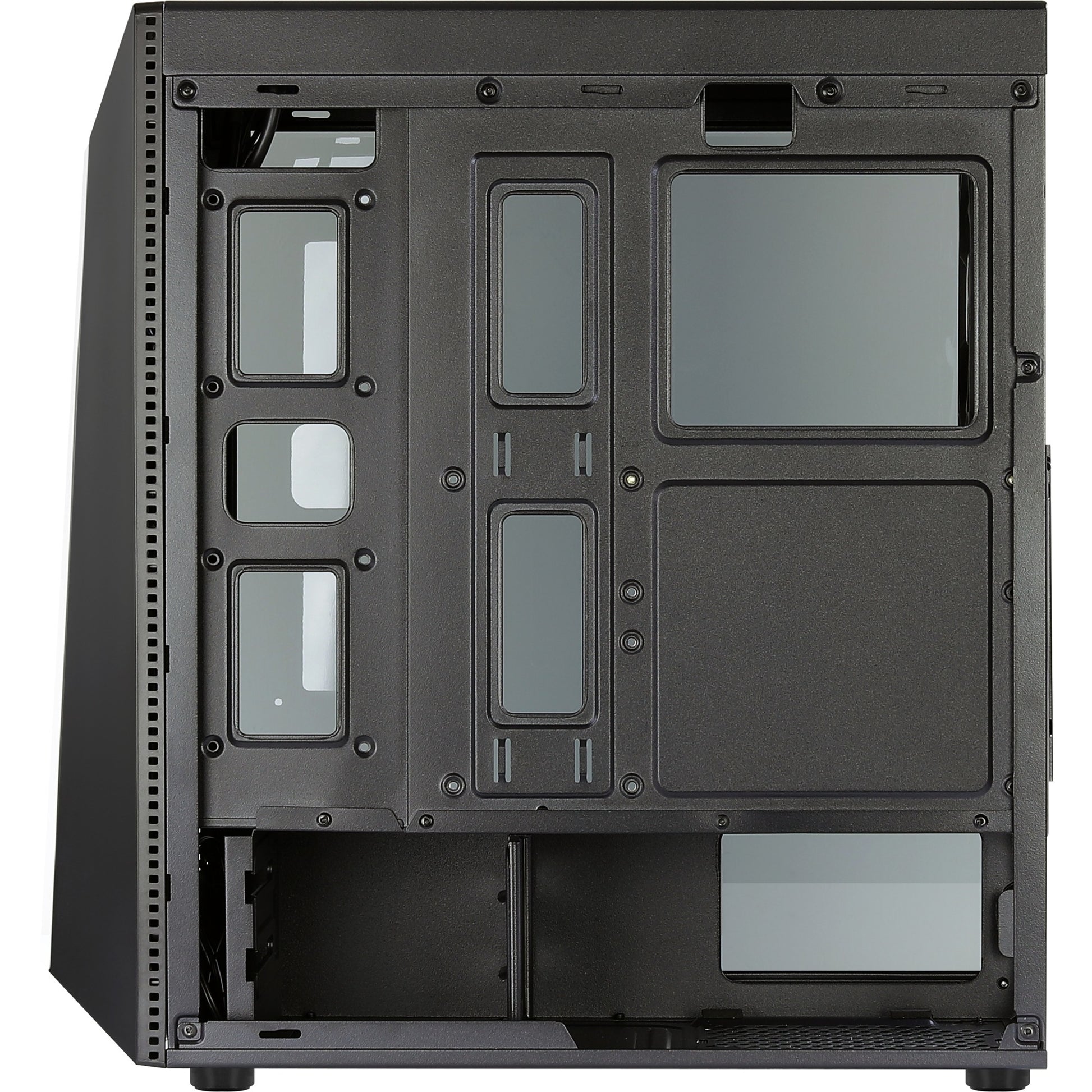 Aerocool shard midi tower behuizing (zwart | 3x usb-a | rgb | window)