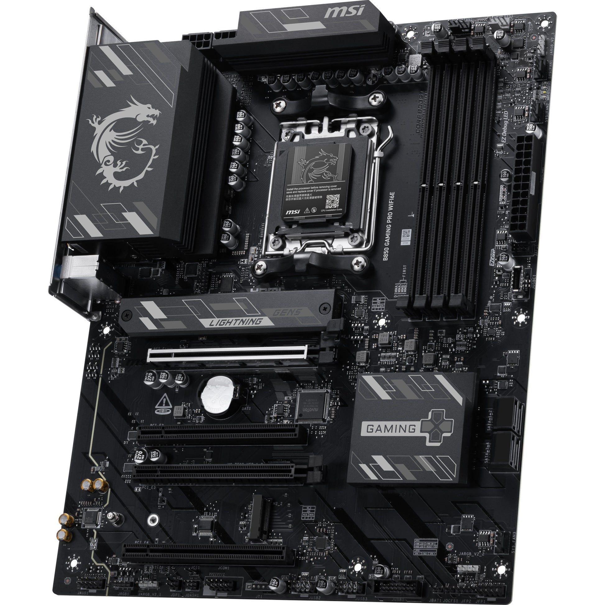 Placa base MSI B850 Gaming Pro WiFi 6E Socket AM5 (Negro, RAID, 2.5GB-LAN, WiFi 6E, BT, Sonido, ATX)
