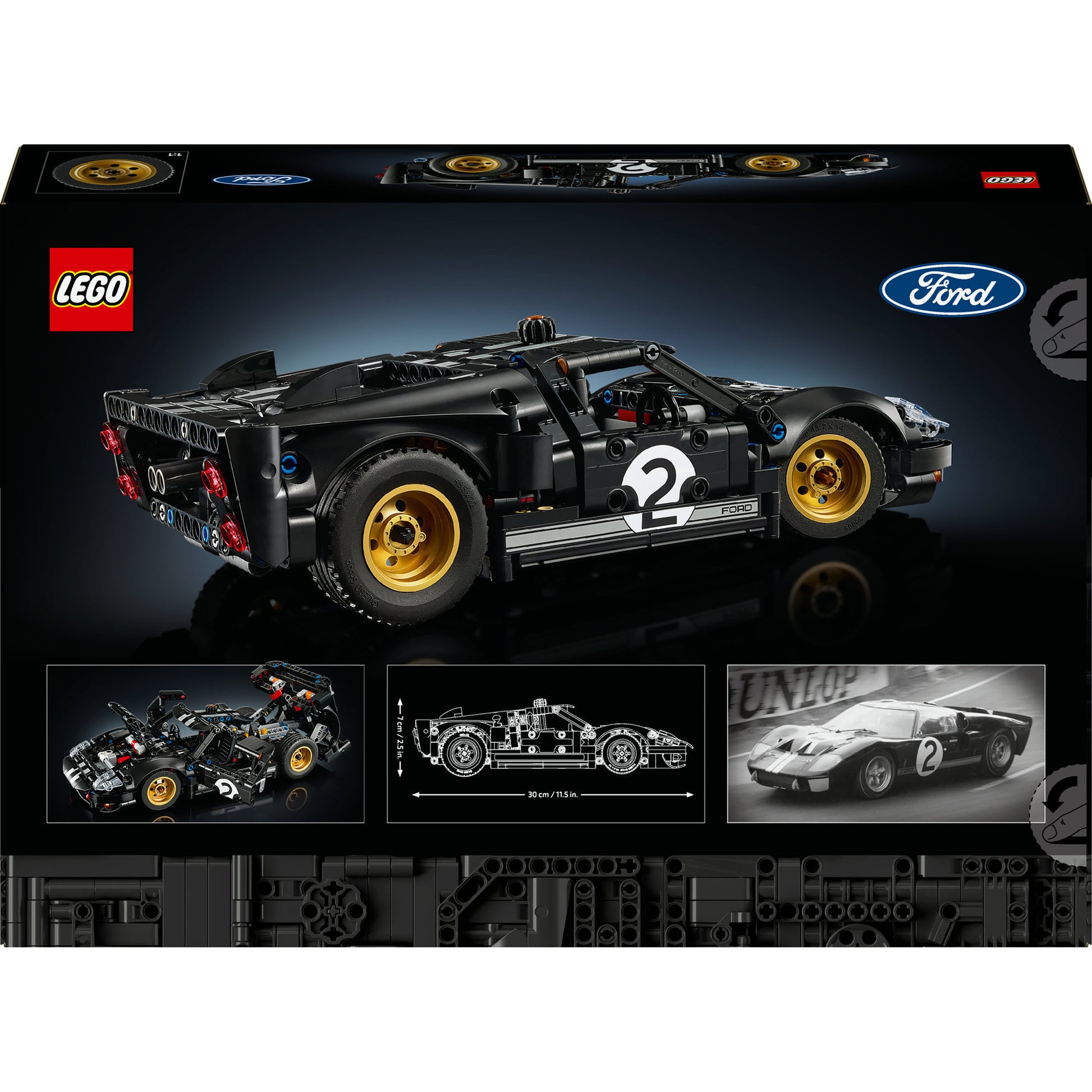Lego 42223 technic 1966 ford gt40 mkii coche de carreras
