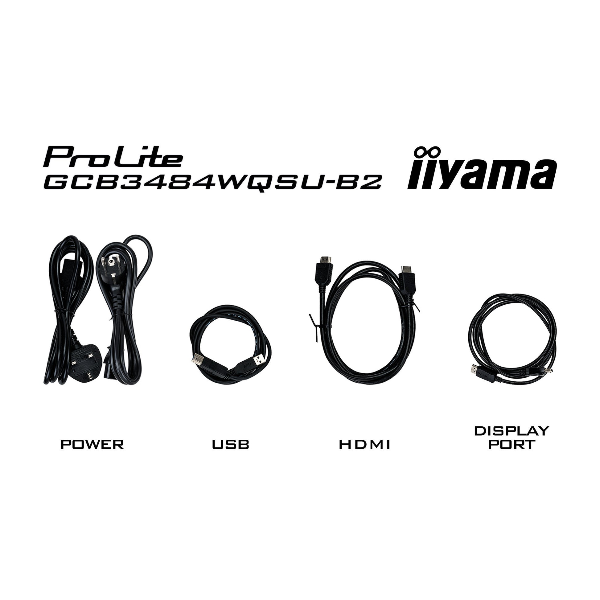 Iiyama g-master red eagle gcb3484wqsu-b2 34 curved ultrawide gaming monitor (zwart, hdmi, displayport, usb, audio, amd free-sync, dual mode)