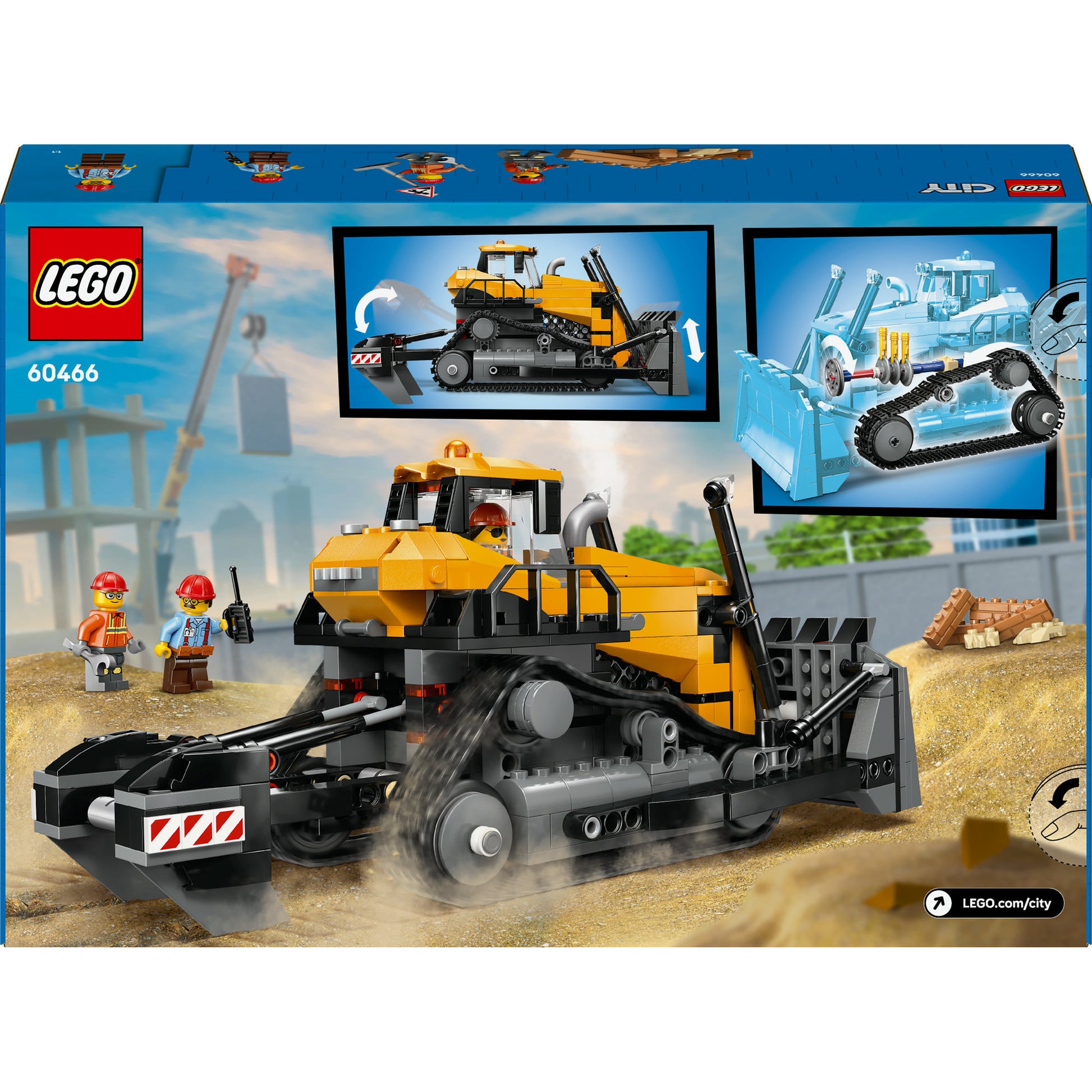 LEGO 60466 City Big Vehicles Yellow Bulldozer