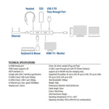 Act Connectivity USB-C 4K 8K 60HZ Dockingstation - afbeelding 12