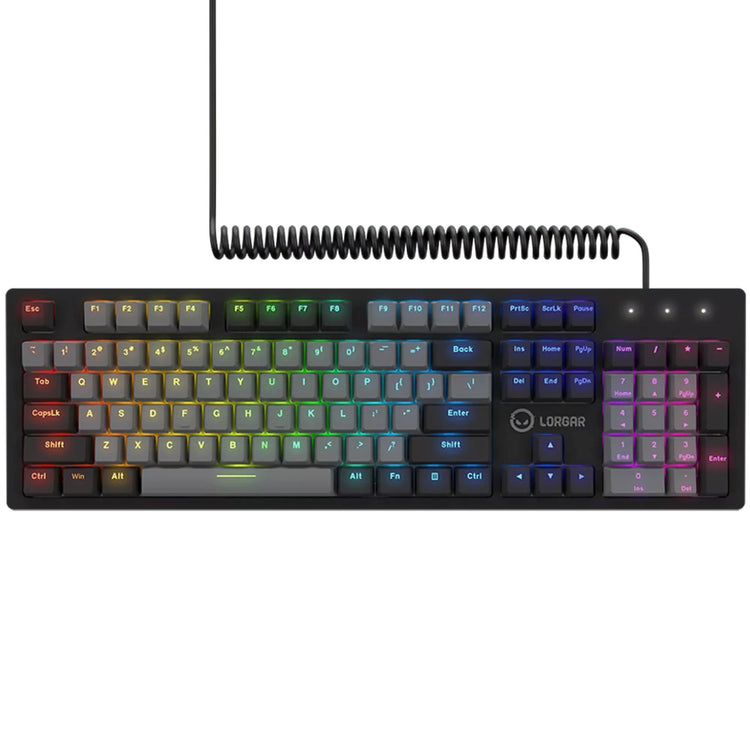 Lorgar azar 514, gaming toetsenbord (zwart, us lay-out, logar dream, rgb)
