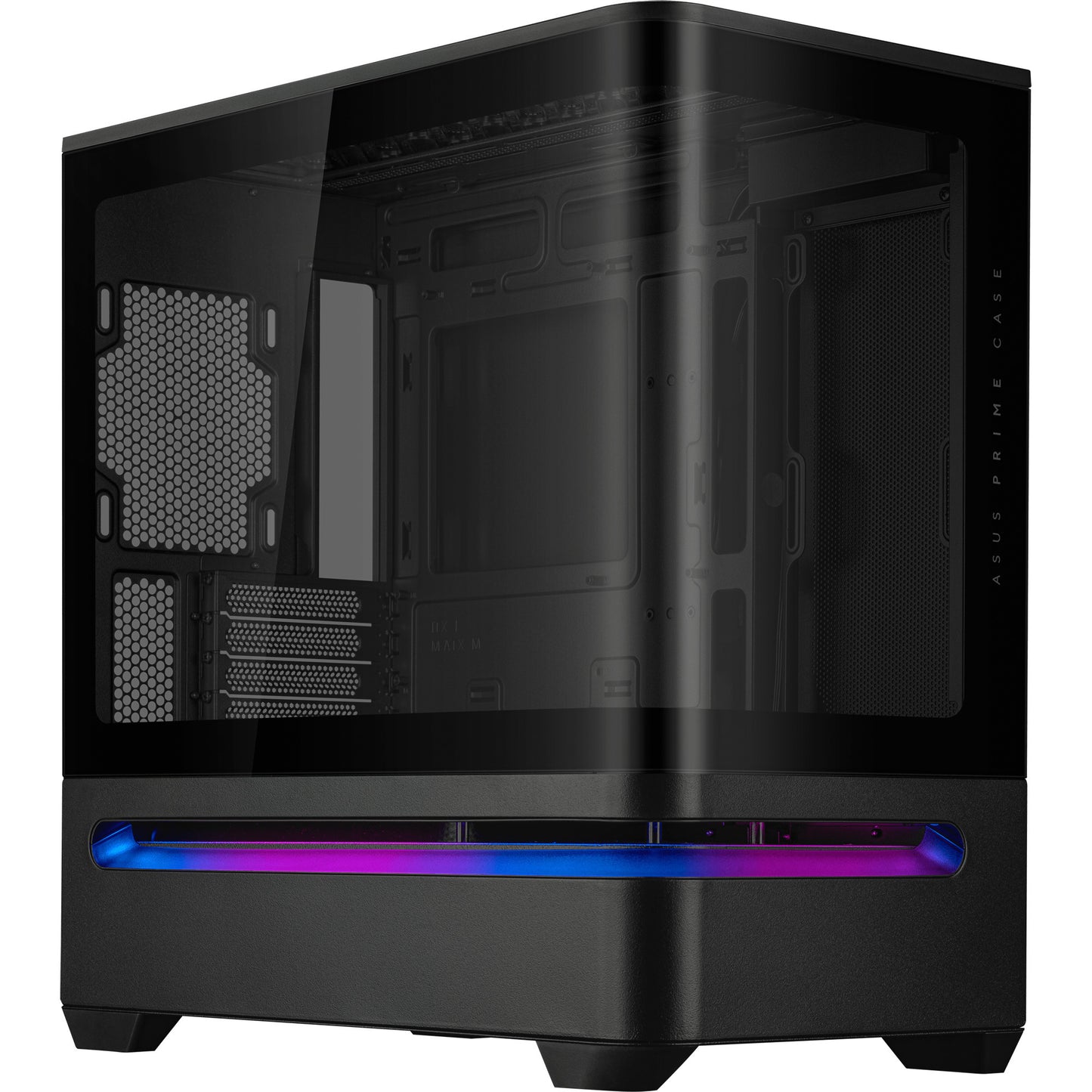 Custodia Midi Tower Asus Prime Ap202 (nero | 2x USB-A | 1x USB-C | RGB | vetro temperato)