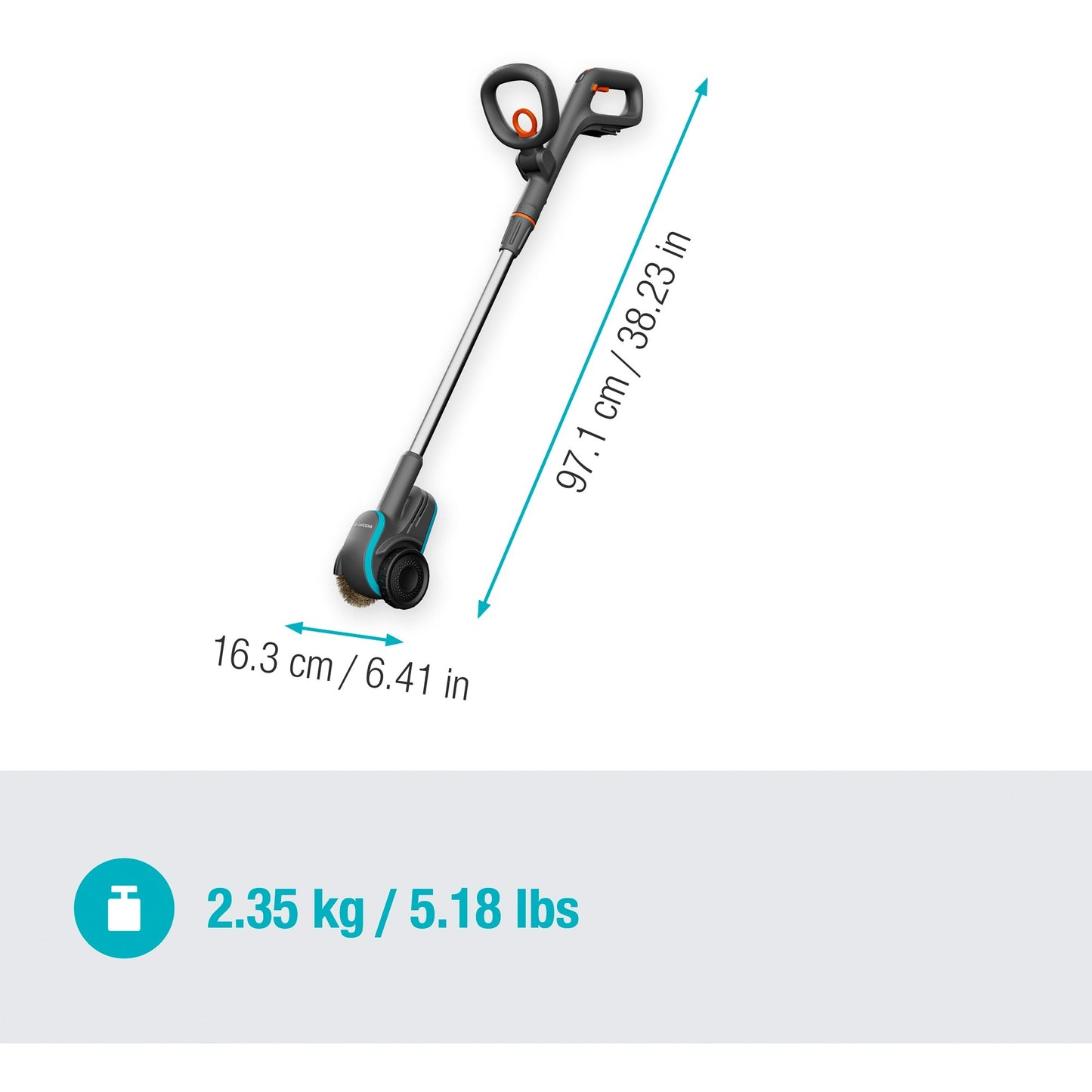 Gardena Easyweed Batería Square Cepillo 1800 18V P4A Solo