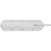 Brennenstuhl estilo hoekstekkerdoos 4-voudig stekkerdoos (wit roestvrij staal, 2x usb)