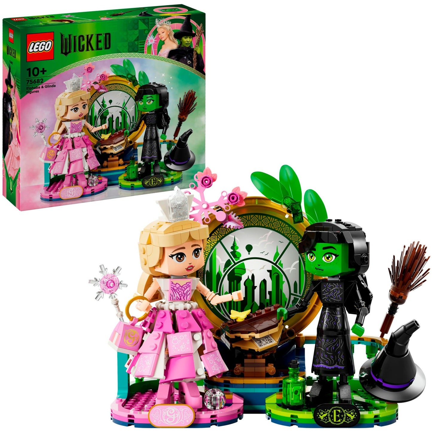 LEGO 75682 figuras Wicked Elphaba y Glinda