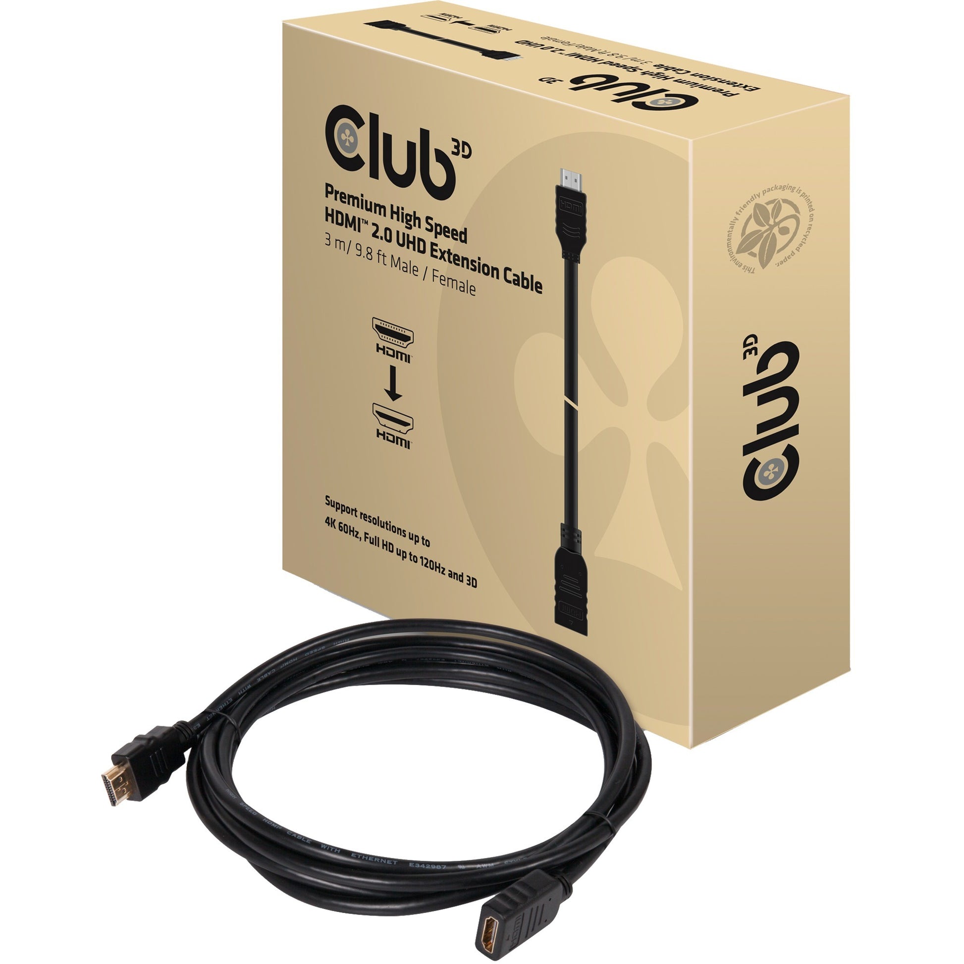 Club 3D Premium High Speed ​​HDMI 2.0 Cavo di estensione