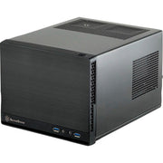 Silverstone sg13b-q mini tower behuizing (zwart | 2x usb-a) - afbeelding 1