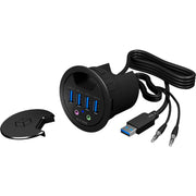 Icy box ib-hub1403a usb-hub (zwart) - afbeelding 3