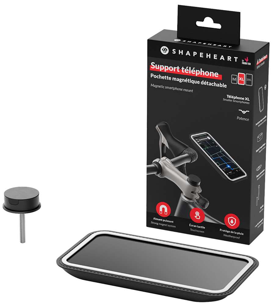 Soporte magnético para horquilla de smartphone Shapeheart para bicicleta
