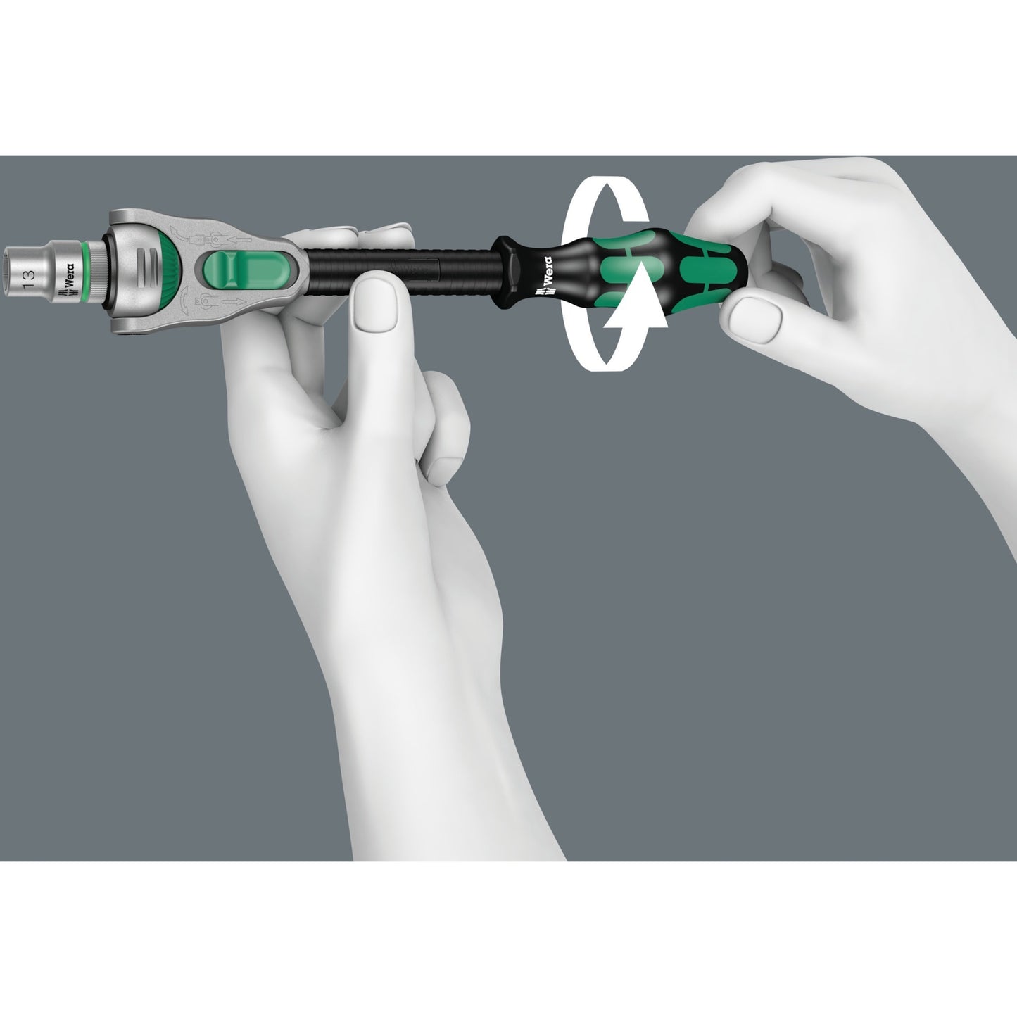Wera 8000 a sb zyklop speed ratel met 1 4 -aandrijving (05073260001)
