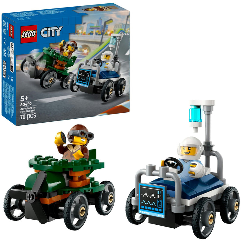 Pacchetto di auto da corsa LEGO LEGO 60459: aereo vs. letto d'ospedale