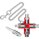 Knipex 00 11 06 v01 schakelkastsleutel met 9 profielen - vlakken-vierkant - afbeelding 1