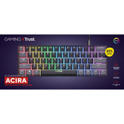 Trust gxt 867 acira 60% mini mechanisch gaming toetsenbord (zwart, us lay-out (qwerty), outemu red, 60%, rgb) - afbeelding 7