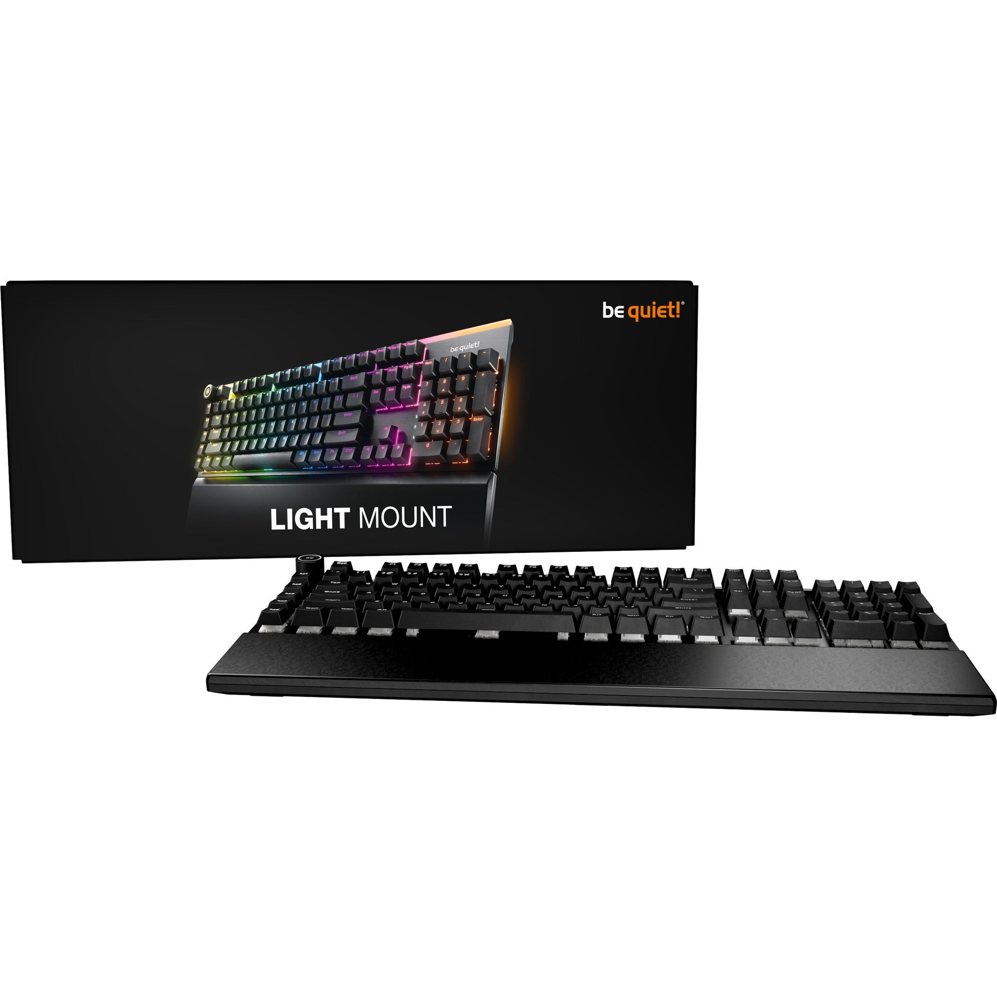 Silenzio! tastiera da gioco meccanica tattile silenziosa rgb con montaggio leggero (nera, layout us (qwerty), tattile silenziosa, 100%, argb, copritasti a doppio scatto pbt)