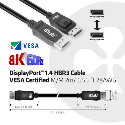Club 3D DisplayPort 1.4 DisplayPort 1.4 Hombre-hombre-hombre