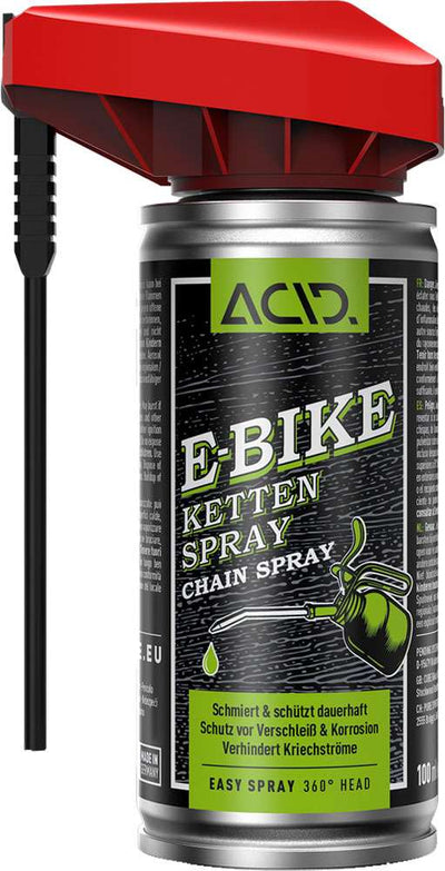 Spray ácido para cadenas de bicicletas eléctricas