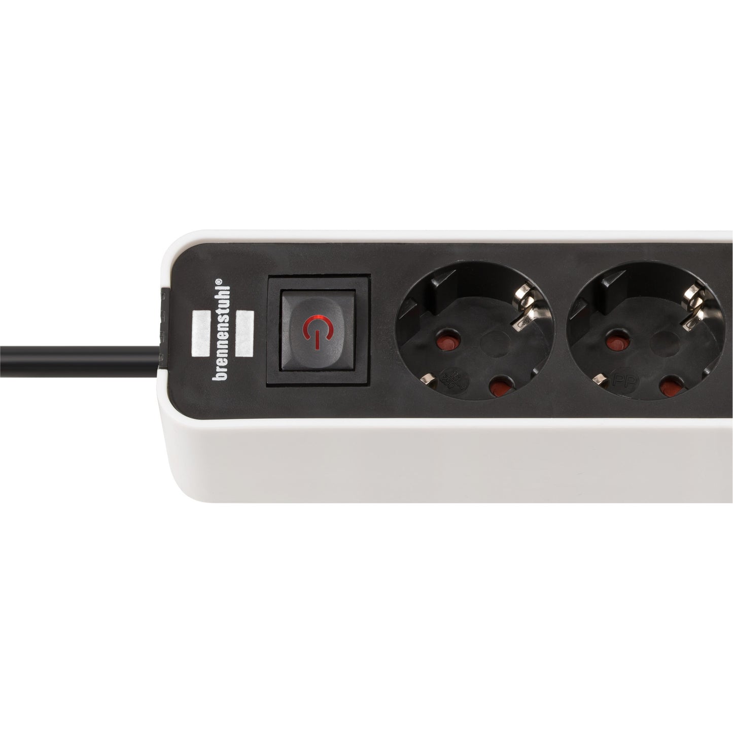 Regleta Brennerstuhl ecolor con 2 tomas de carga USB-C | 4 veces | blanco negro | 1,5m h05vv-f 3g1.5 - 1153240126