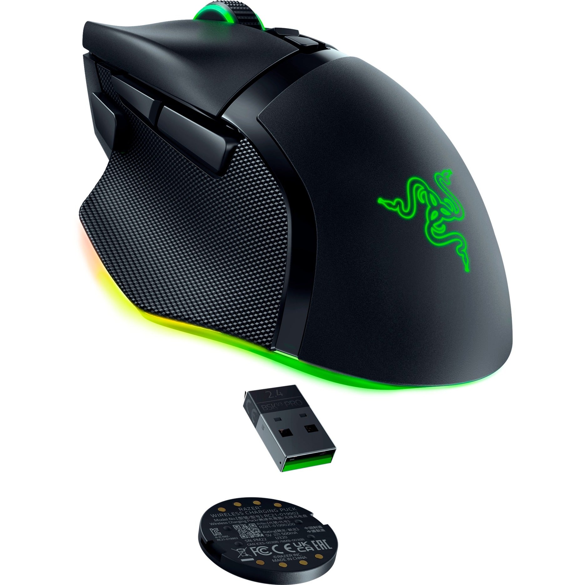 Mouse da gioco Razer basilisk v3 pro 35k (nero, USB Bluetooth hyperspeed wireless, 35000 dpi, chroma RGB)