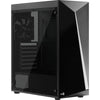 Aerocool shard midi tower behuizing (zwart | 3x usb-a | rgb | window)
