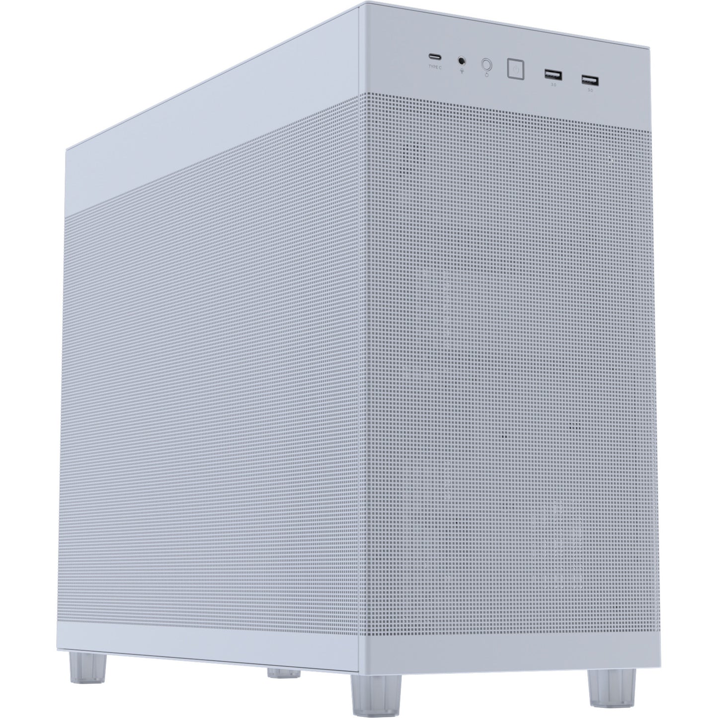 Asus Prime Ap303 - Alloggiamento Midi Tower con pannello a rete (bianco | 2x USB-A | 1x USB-C)