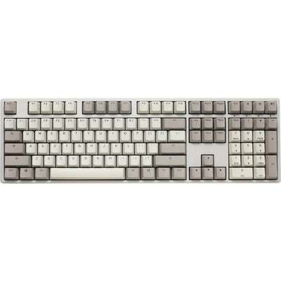 Vintage di origine ducky, tastiera (grigia, layout us, cherry mx silent red, hot swap, copritasti pbt double-shot)