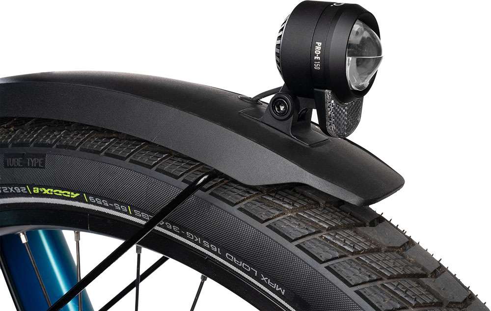 Guardabarros con soporte de luz delantera ácida para híbrido de cola larga