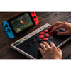 8bitdo arcade controller (grijs rood, 2.4 ghz bluetooth usb, nintendo switch, pc)