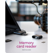 Icy box ib-cr204-cu3 2-in-1 card reader (black) - afbeelding 3