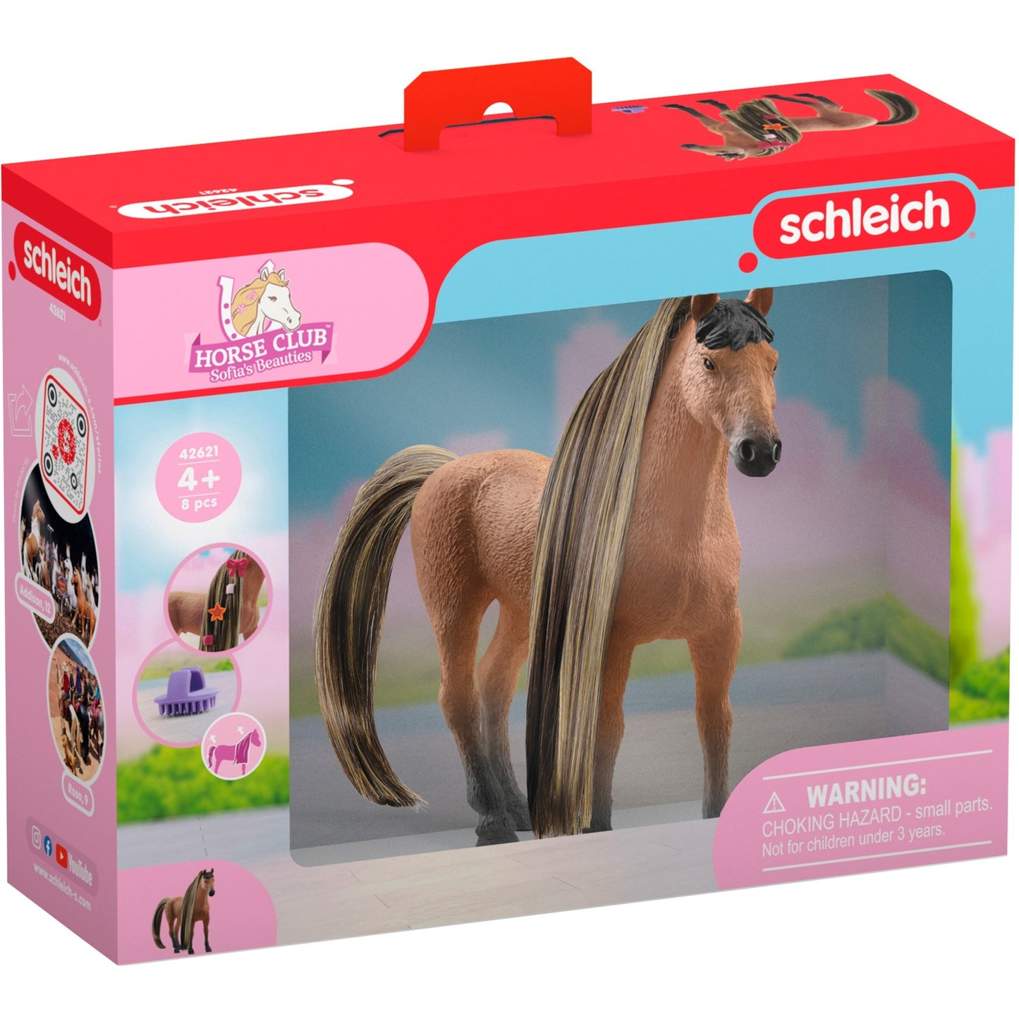 Schleich horse club - figura de juego del caballo de belleza de las bellezas de sofía akhal-teke-semental (42621)
