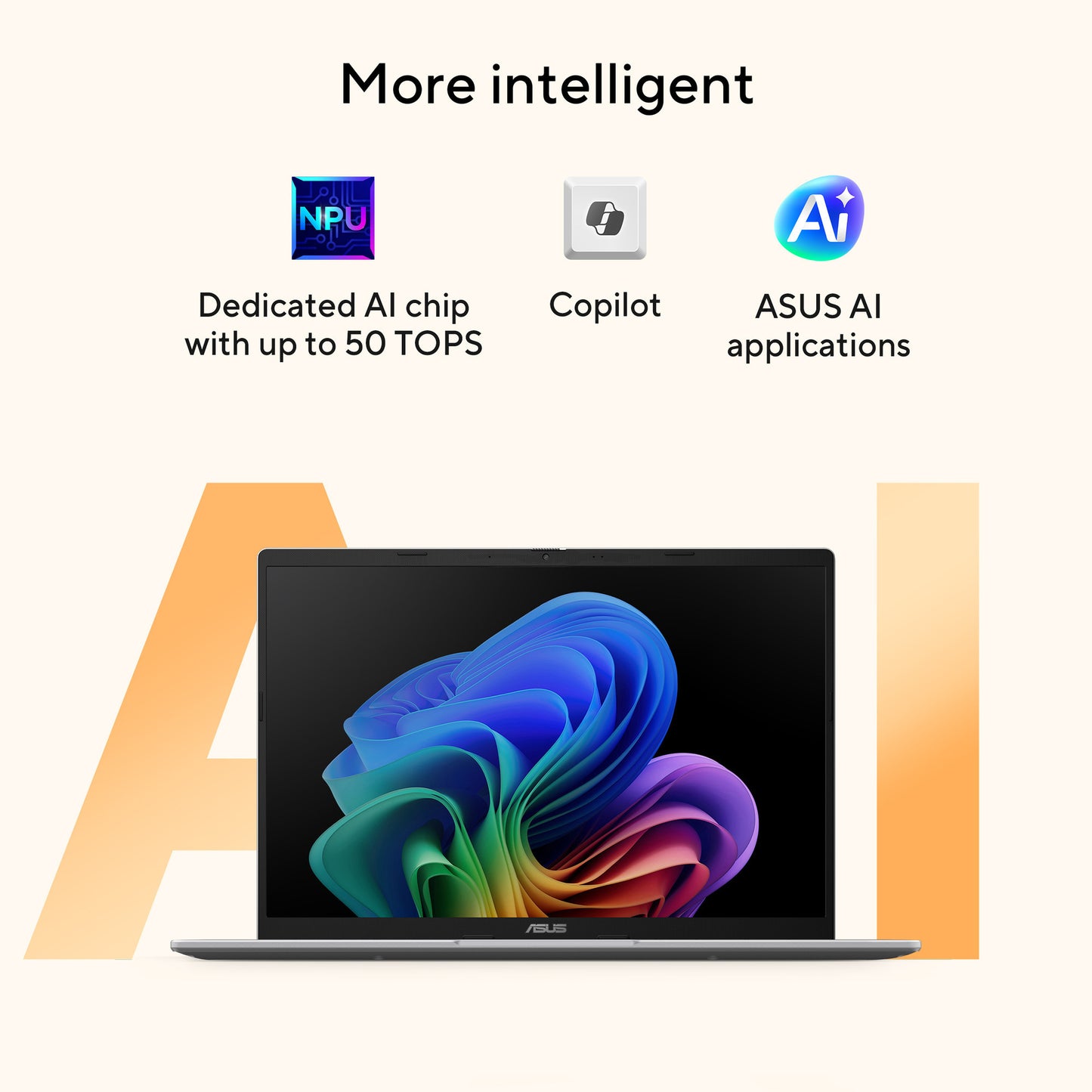 Asus vivobook 14 m1407ga-ly012w 14 copilot+ laptop (argento | ryzen 7 445 | radeon 840m | 16 GB | 512 GD SSD)