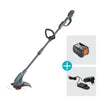 Gardena powertrim 30 18v set 4.0 ah met 18v p4a accu grastrimmer (grijs turquoise, accu en lader inbegrepen)